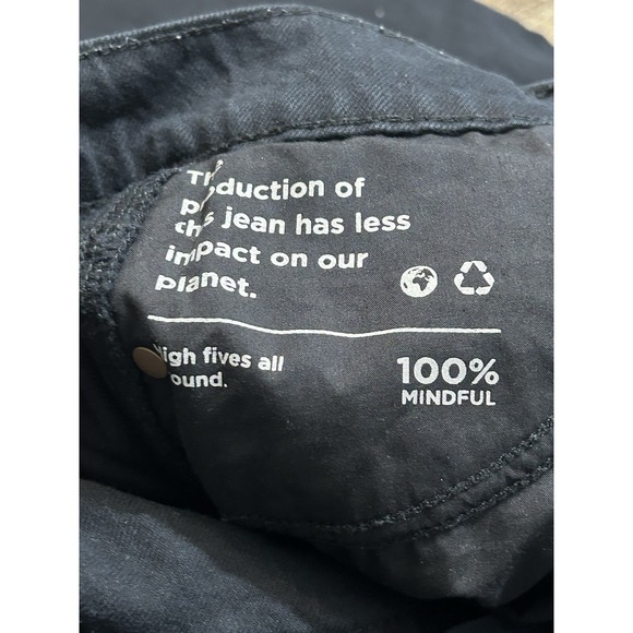 PacSun Women's Ultra High Rise Slim Jeans Size 24‎ Black Distressed Button Fly - Picture 7 of 14